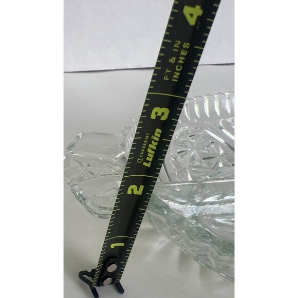 Vintage APEG Clear Pressed Glass Divided Relish Dish With Handles 10" GrannyCore - Picture 10 of 12